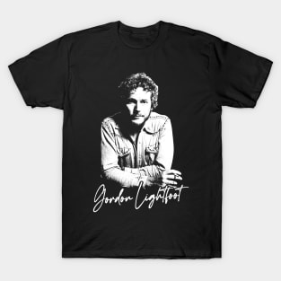 Gordon Lightfoot / Retro Style Country Fan Design T-Shirt